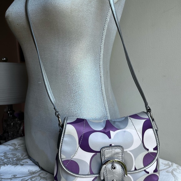 Coach Kyra Scarf Multicolor Flap Crossbody bag. COACH - Picture 4 of 8